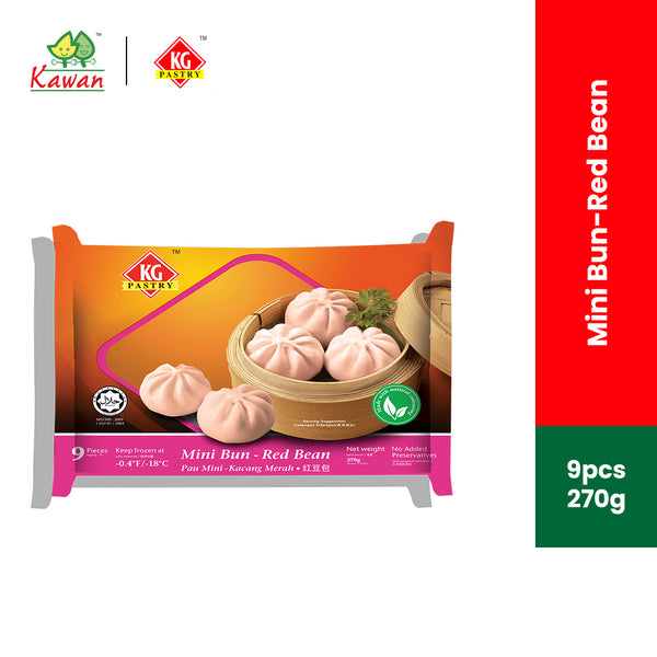KG PASTRY Mini Red Bean Bun (Pau) (9 pcs - 270g)